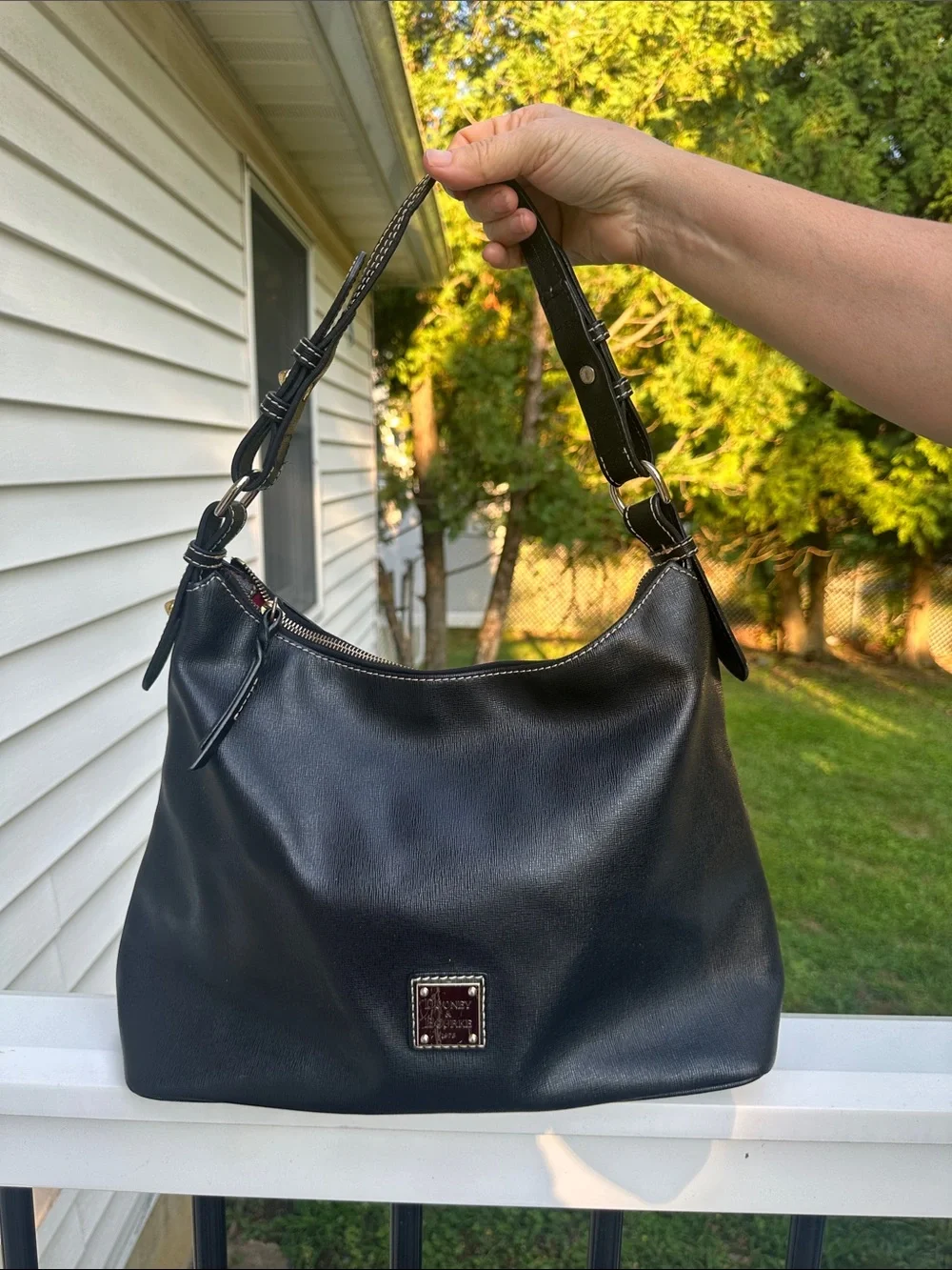 Dooney and Bourke Florentine Hobo Shoulder Bag Black